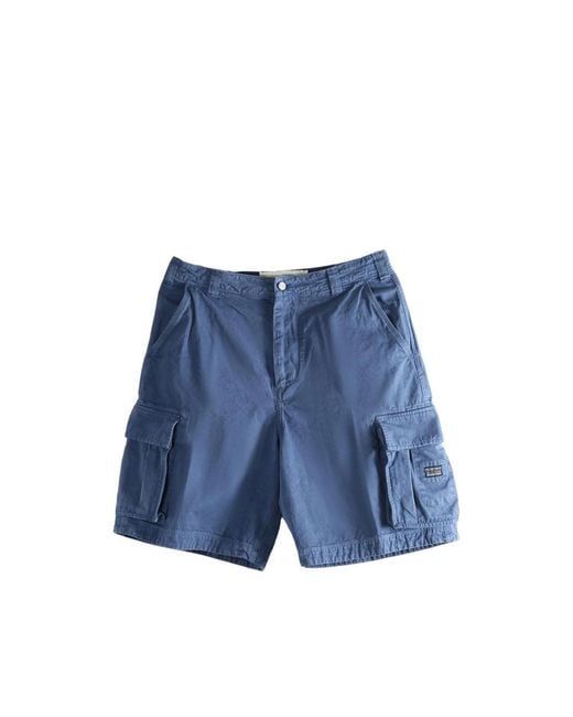ERL Blue Belt-Loop Pocket Shorts for men