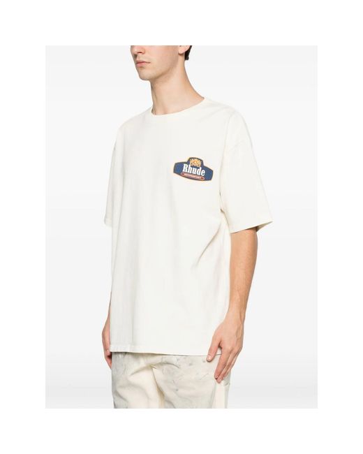 Rhude White Neutrals T-Shirts & Vests for men