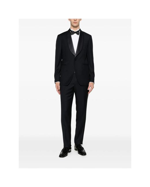 Tagliatore Black Suits Blue for men