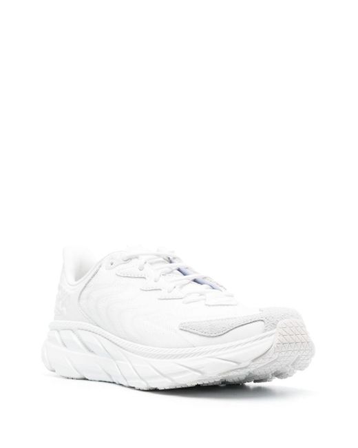 Hoka One One White Clifton Chunky-heel Sneakers