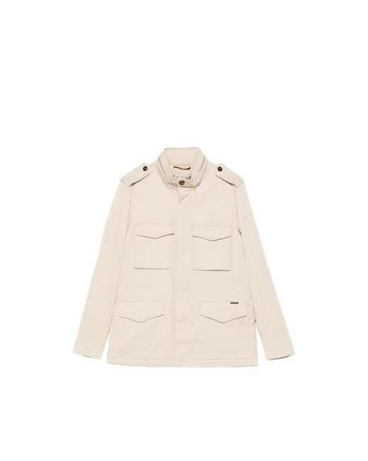 Moorer Natural Denver Buttoned Pocketed Jacket for men