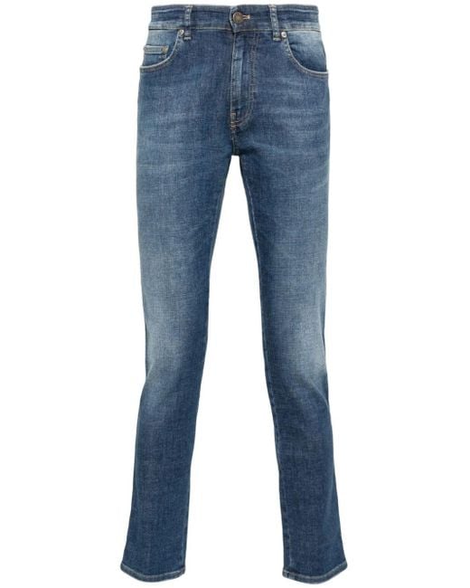 PT Torino Blue Mid-Rise Skinny Jeans for men