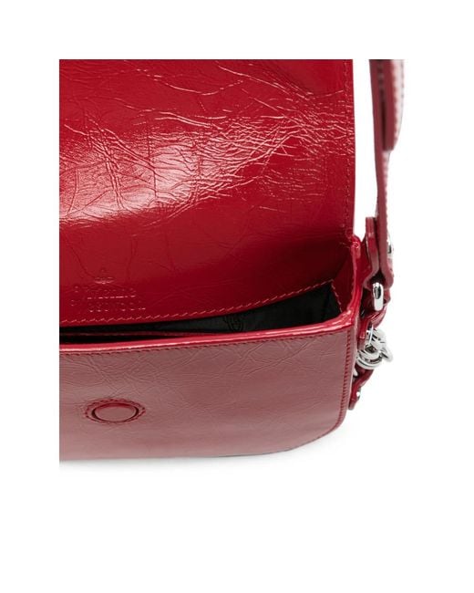Vivienne Westwood Red Hunter Orb-Plaque Crossbody Bag