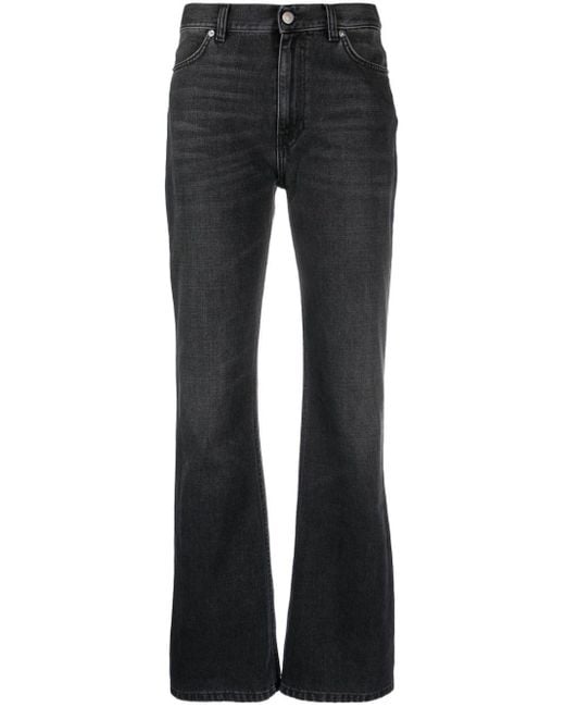 Rodebjer Black Mid-Rise Flared Jeans