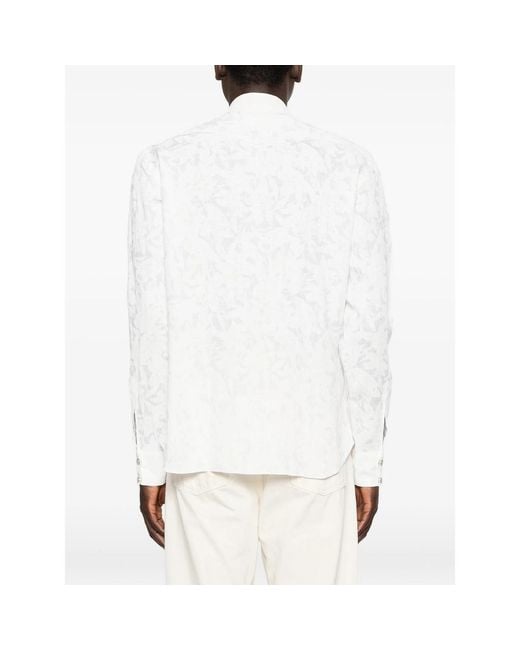 Barba Napoli White Chest-Pocket Shirt for men