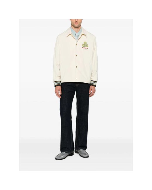 Drole de Monsieur Natural Logo-Print Pocket Jacket for men