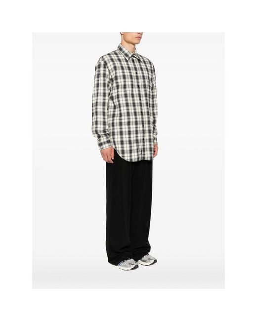 Balenciaga Gray Neutrals Shirts for men