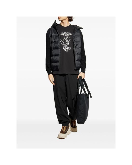 Moncler Black T-Shirts & Vests for men
