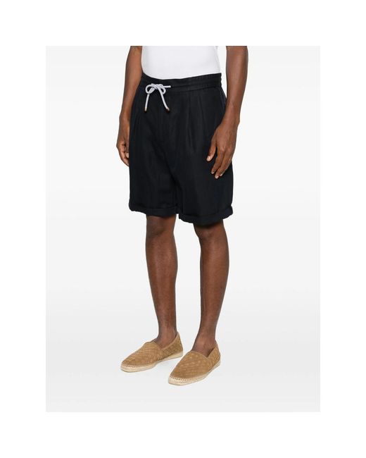 Brunello Cucinelli Black Shorts for men
