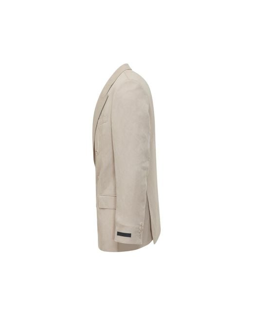 Beckham X Boss Gray X Beckham Slim-Fit Jacket With Micro Pattern for men