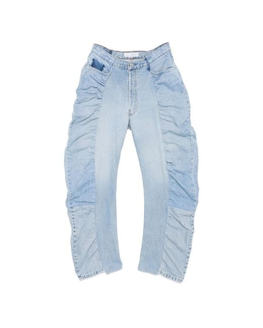 E.L.V. Denim Blue E. L.V. Denim Roan Ruffled-Panel Jeans