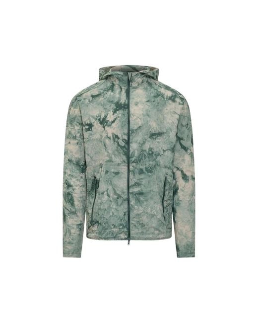 Y-3 Green Hooded Print Jacket for men