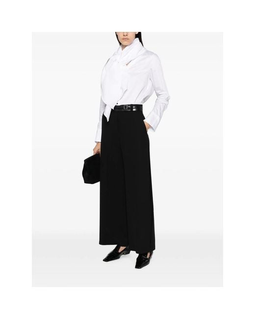 Giorgio Armani Black Wide-Leg Palazzo Pants