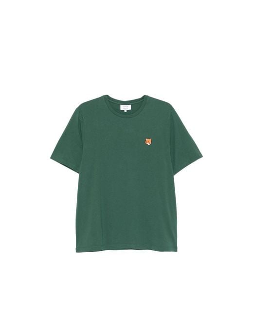 Maison Kitsuné Green Flowers Allover Print Shirt for men