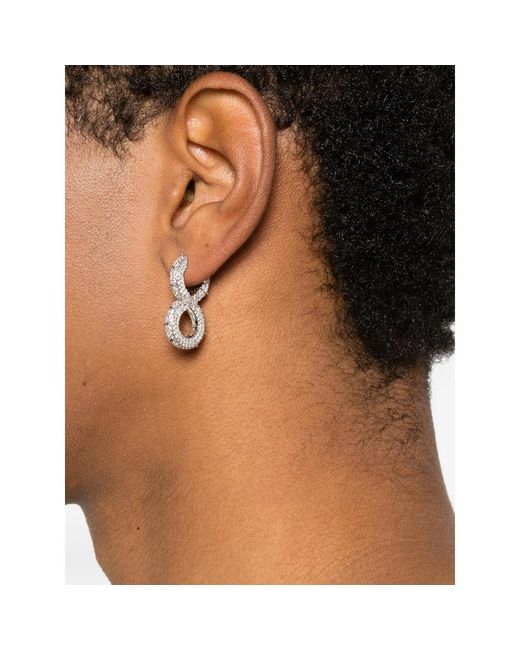 DARKAI Metallic Spiked Infinity Earrings for men