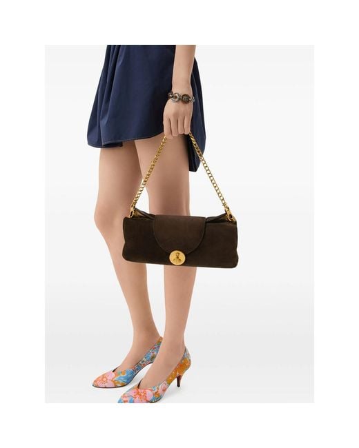 Versace Black Vivian Suede Clutch
