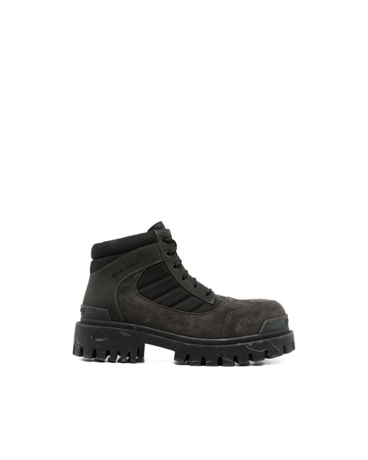 Balenciaga Black Lace-Up Boots for men