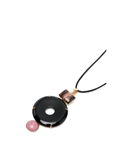 Jennifer Behr Metallic Devon Pendant Necklace
