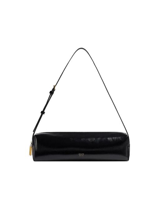 Khaite Black Leather Shoulder Bag