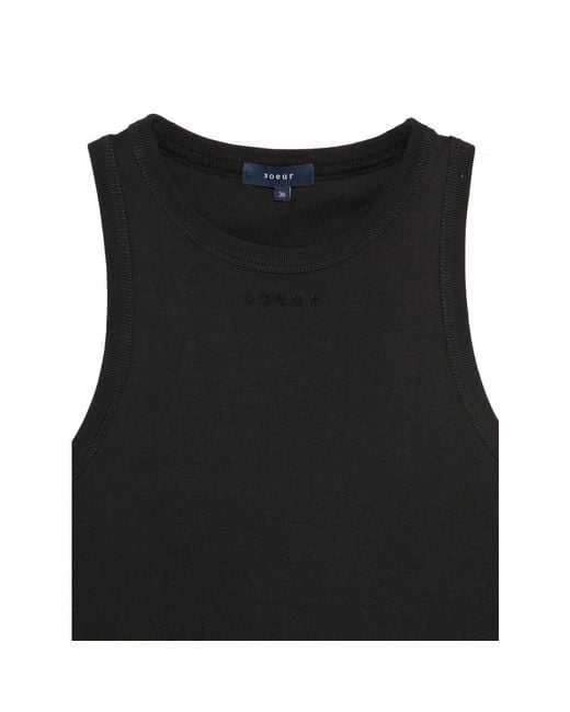 Soeur Brown Dolly Ribbed Tank Top