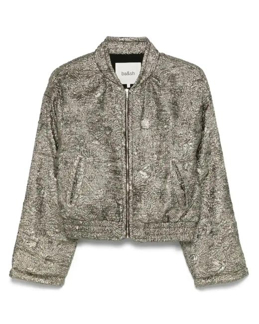 Ba&sh Gray Bary Bomber Jacket