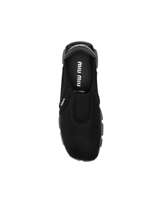 Miu Miu Black Mesh Sneakers