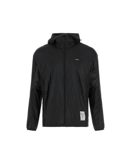 Satisfy Black Pertex Diamond Fuse Windbreaker Jacket for men