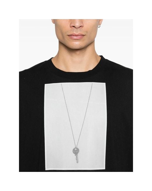 MM6 by Maison Margiela Black Graphic T-Shirt for men
