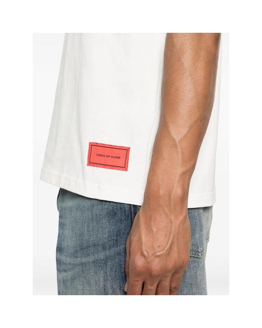 Vision Of Super White Logo-Detail T-Shirt for men