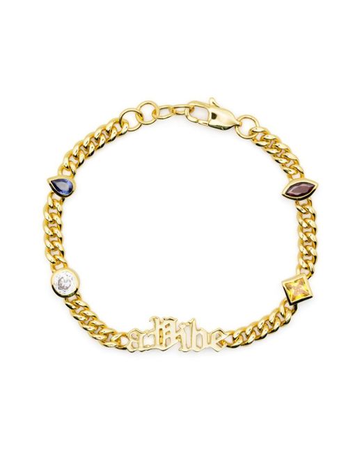 DARKAI Metallic A Vibe Crystal-Embellished Bracelet for men
