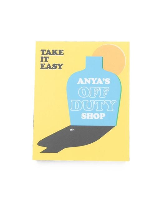 Anya Hindmarch Yellow Graphic-Print Sticker for men
