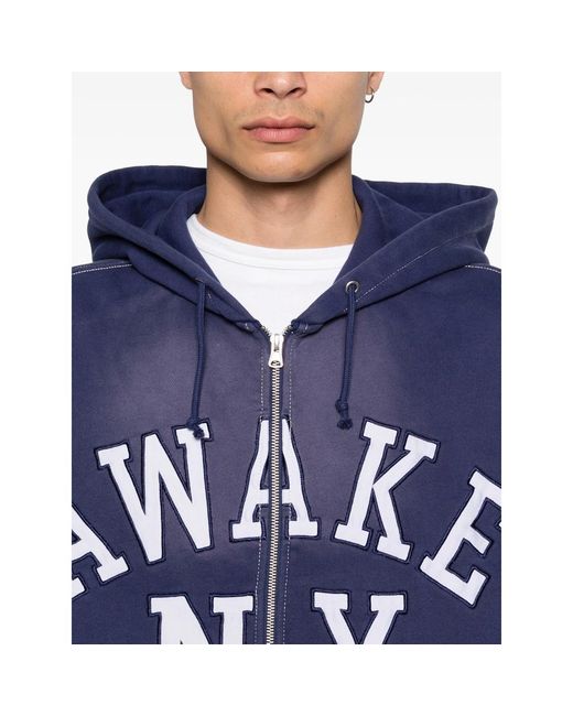 Awake Couture Blue Collegiate Arch Hoodie for men