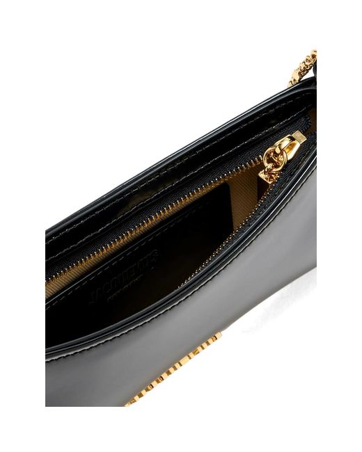 Jacquemus Black Small Biso Chaine Leather Shoulder Bag