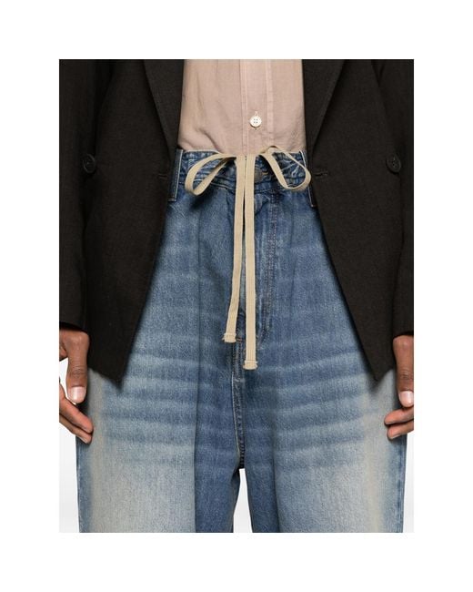 Haikure Blue Logo-Patch Jeans for men
