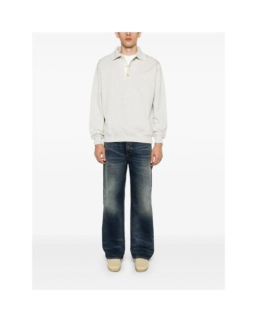 Drole de Monsieur White Embroidered-Logo Cotton Jumper for men