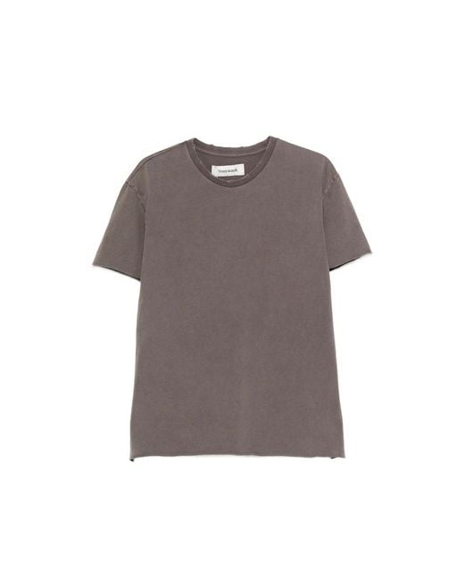 TONYWACK Gray Faded Raw T-Shirt for men