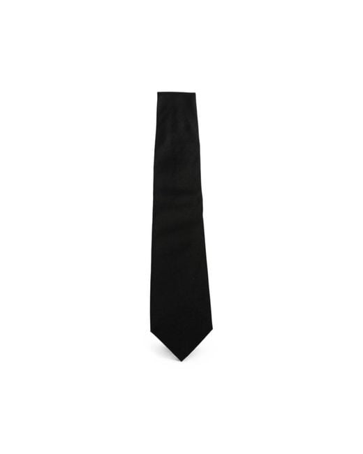 Canali Black Bow Tie Silk for men