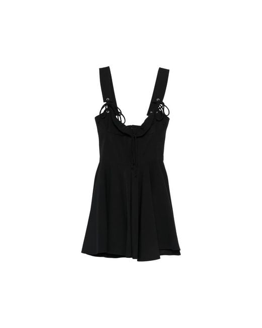 LES FILLES D'EVA Black Tied-Straps Mini Dress