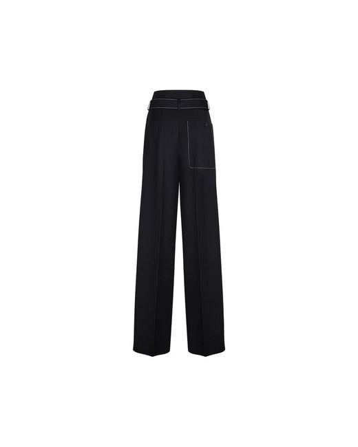 Seafarer Black Irony Belted Trousers