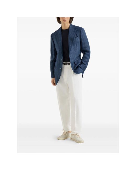 Brunello Cucinelli Blue Jackets for men