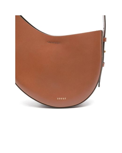 Soeur Brown Small Wino Leather Shoulder Bag