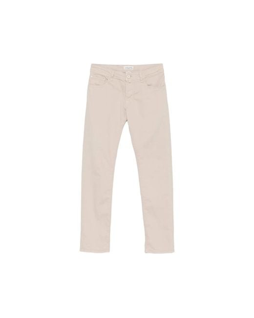 Jacob Cohen Natural Nick Logo-Patch Slim-Fit Cotton Trousers for men