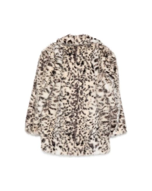 ANDAMANE Natural Animal-Print Coat