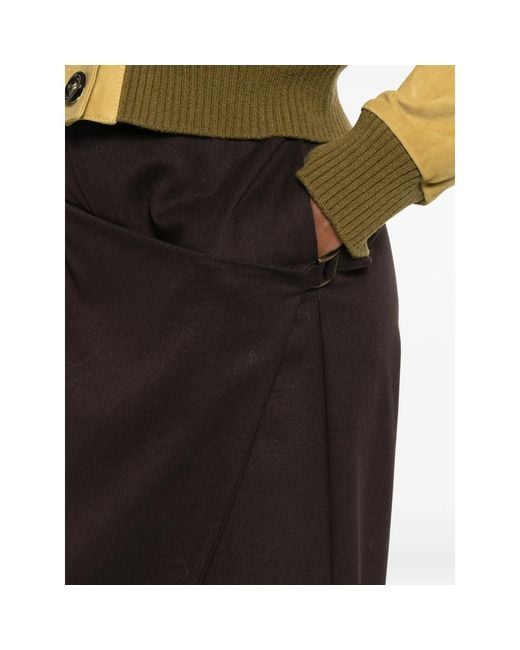 THE NINA STUDIO Black Wrap-Design Trousers