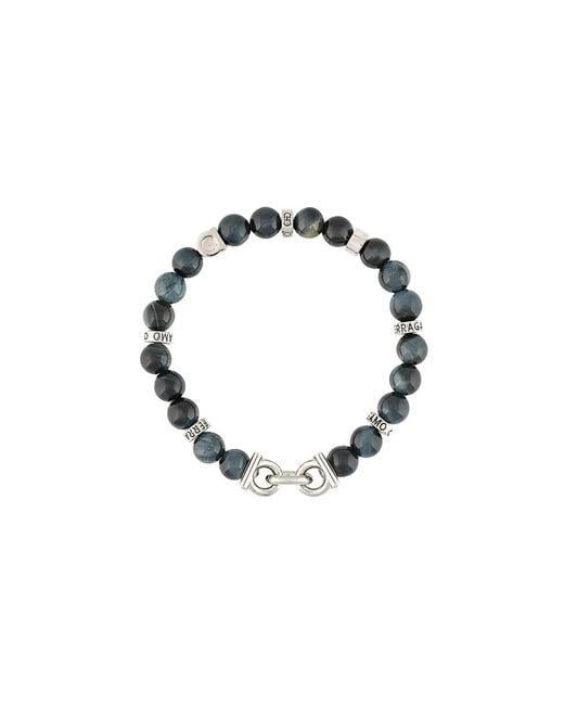 Ferragamo Metallic Semi-Precious Stone And Gancini Bracelet for men