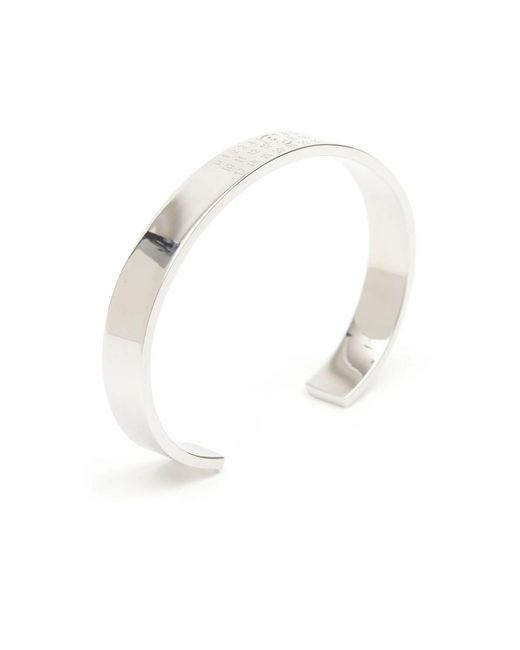 MM6 by Maison Margiela White Polished Bracelet for men
