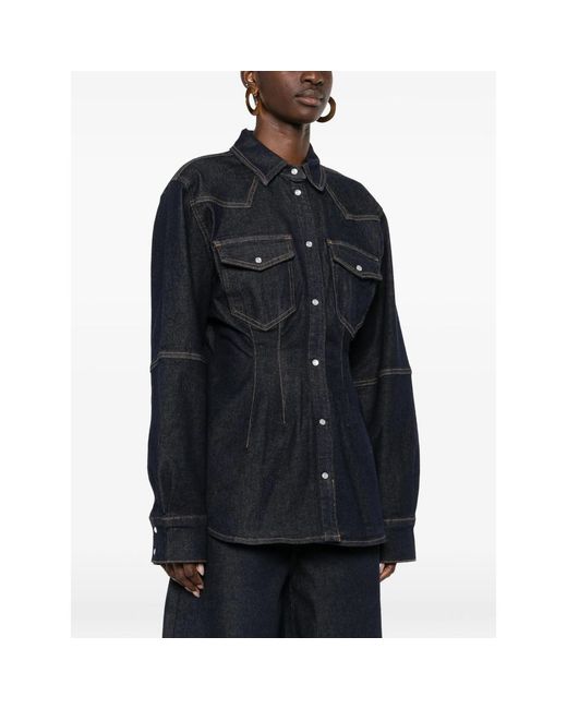 Gestuz Blue Gzmae Buttoned Pocket Shirt