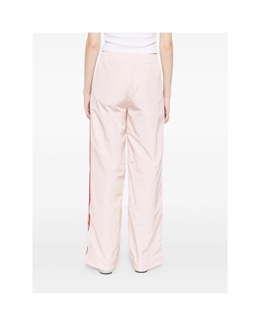 Adidas Pink Logo-Embroidered Track Pants