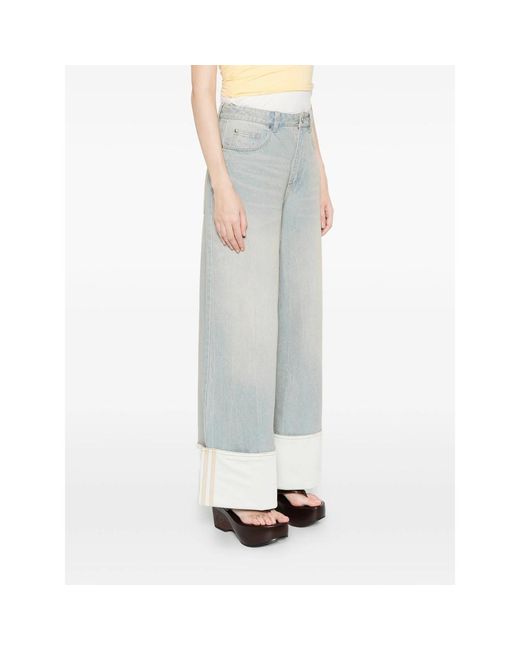 Adidas Gray Cuffed Light Denim Trousers