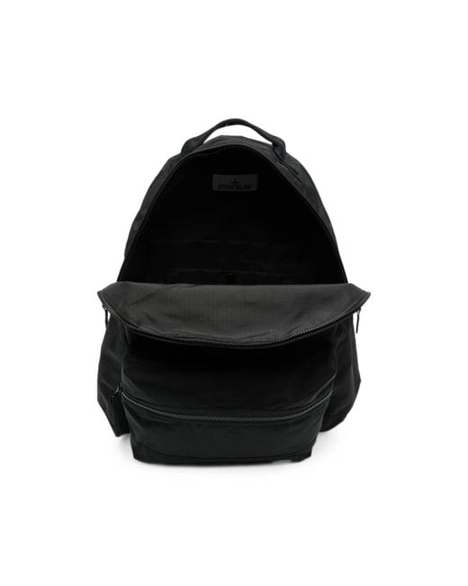 Stone Island Black Backpacks for men